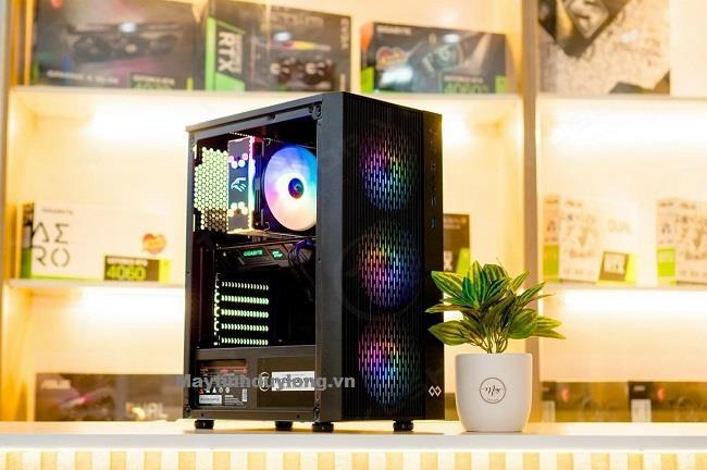 PC Biuld Gaming, CPU Core i5 14400f, Main B760-D4, VGA RTX 3050 6GR6, Dram4 16Gb, ổ NVME 512G