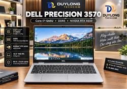 Laptop Dell Precision 3570 i7-1265U, DRAM5 8GB, Ổ NVME 256GB, NVIDIA RTX T550, Màn 15.6 inch FHD