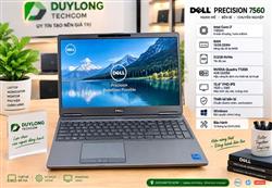 Laptop Dell Precision 7560 i7-11850H | 16GB | SSD 512GB | Quadro T1200 4GB | 15.6 FHD IPS - USA Zin 99%