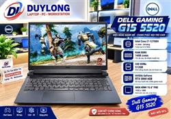 Laptop Gaming Dell G15-5520 - i7-12700H, RTX3060 6GR6, Ram5 16G, ổ NVME 512G, Màn 15,6inch 165Hz